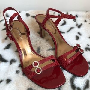 Women’s Michelle D Red Strappy Pumps, 8.5